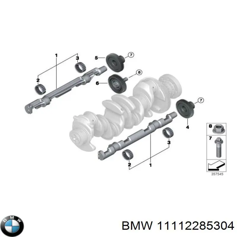 11112285304 BMW Блок циліндрів двигуна