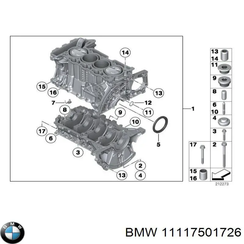 Пробка піддона АКПП 11117501726 BMW