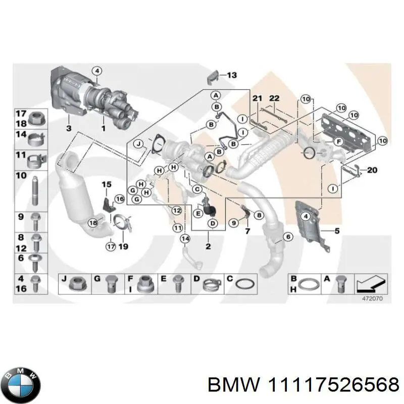 Ремкомплект головного гальмівного циліндру BMW 11117526568 ціна, від 4.68 USD