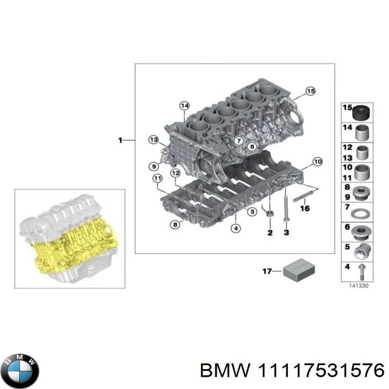 Фільтр масляний 11117531576 BMW