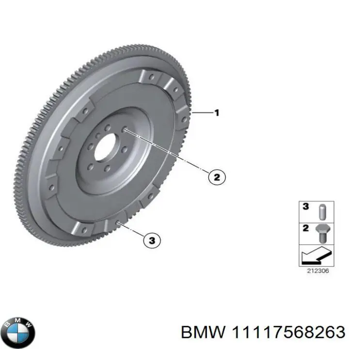 Сальник коленвала двигуна, задній BMW 11117568263