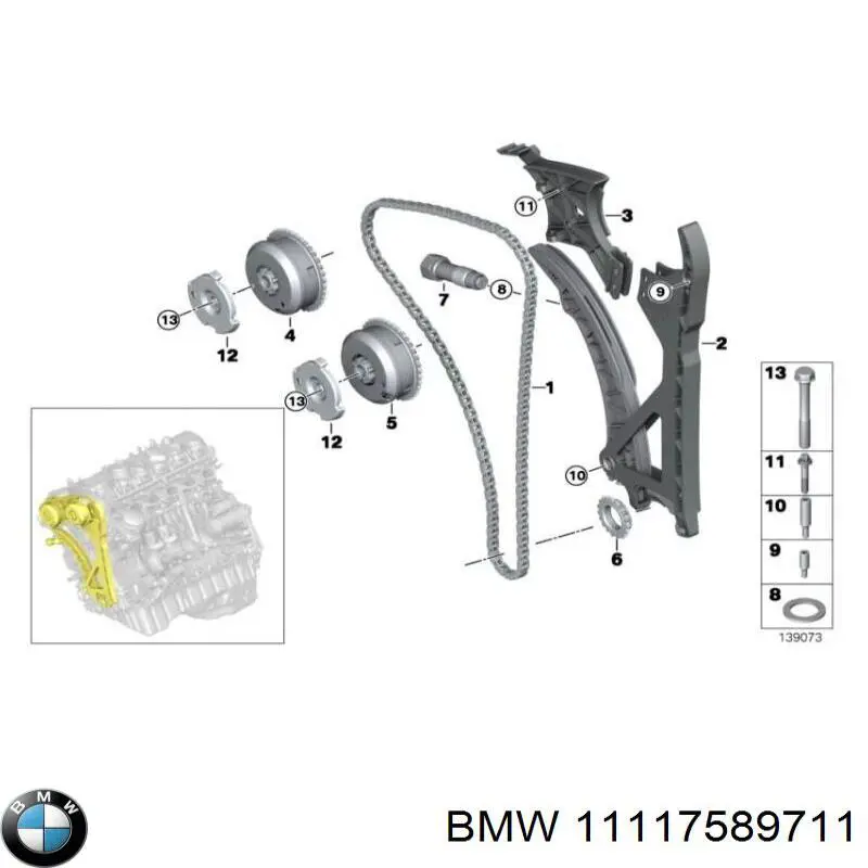 Болт головки блока циліндрів, ГБЦ BMW 11117589711 ціна, від 5.85 USD