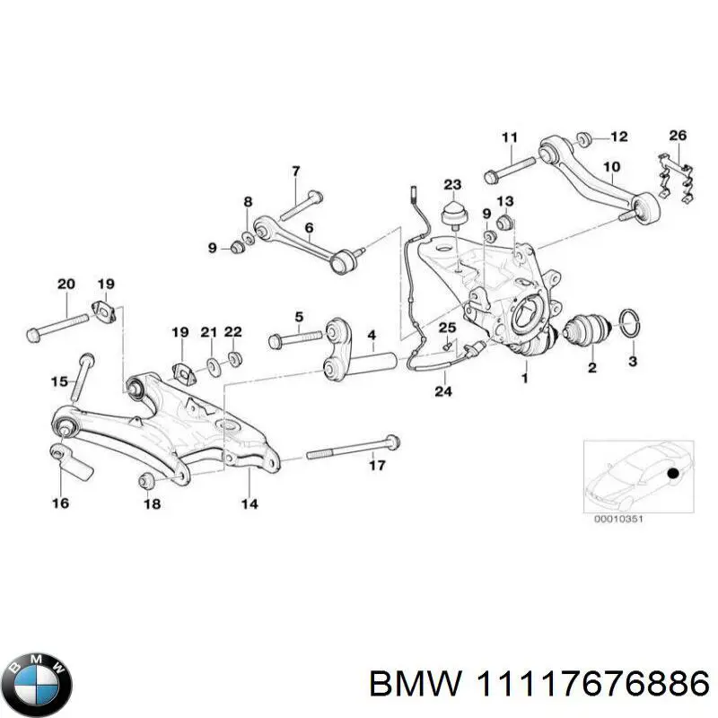  BMW 11117676886 ціна, від 14.71 USD