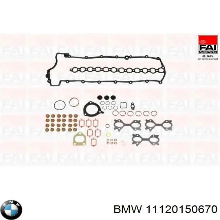 Комплект прокладок двигуна, верхній BMW 11120150670 ціна, від 103.71 USD