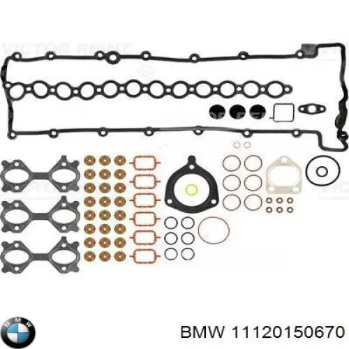 11120150670 BMW комплект прокладок двигуна, верхній
