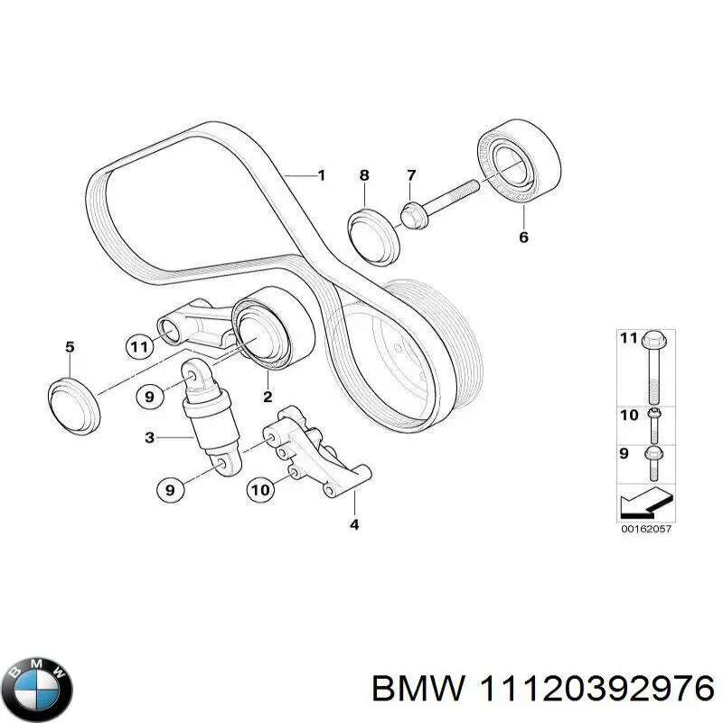 Купити 11120392976 BMW Комплект прокладок двигуна, верхній