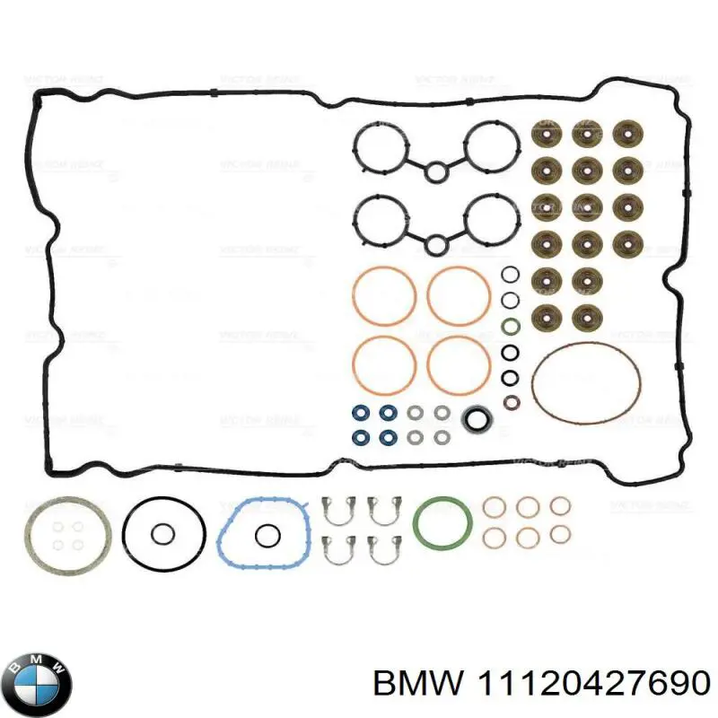 Комплект прокладок двигуна, верхній BMW 11120427690 ціна, від 82.24 USD
