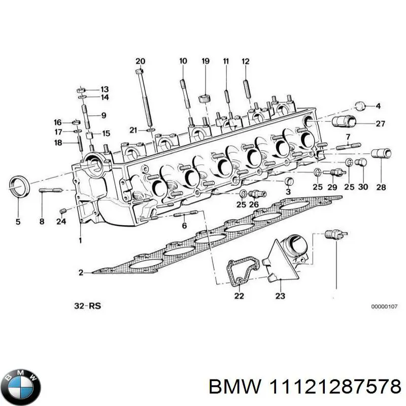 11121287578 BMW комплект прокладок двигуна, верхній