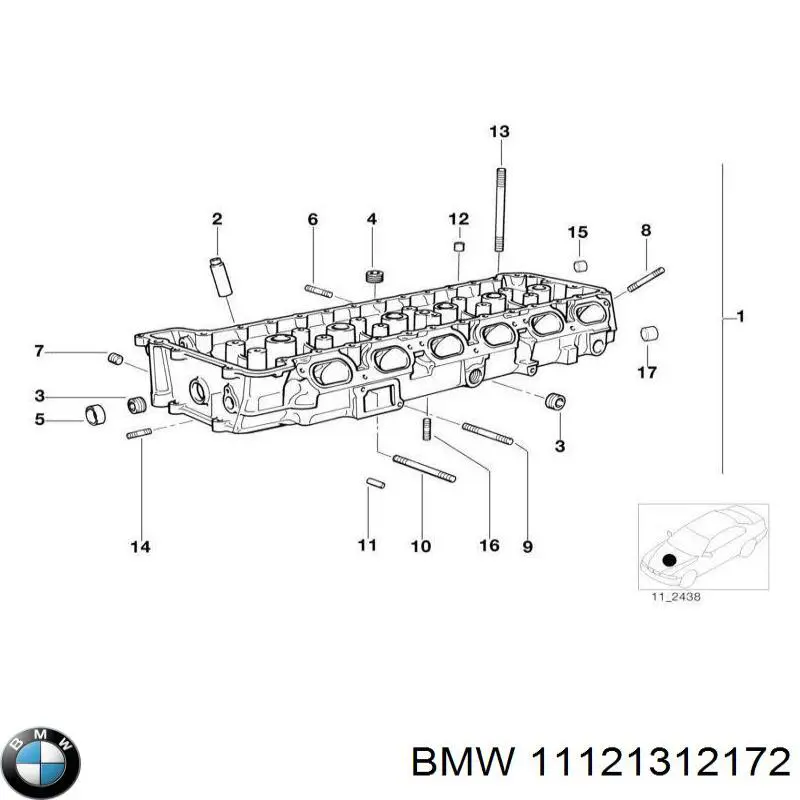 Прокладка клапанної кришки двигуна BMW 11121312172 ціна, від 34.72 USD