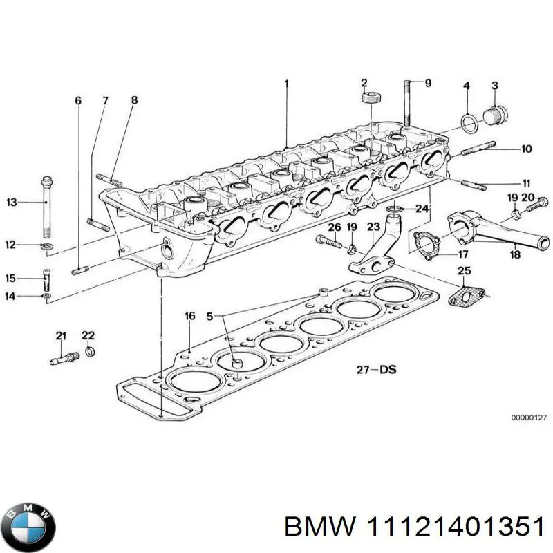 11121401351 BMW прокладка головки блока циліндрів (гбц)