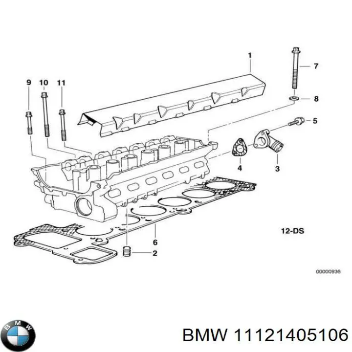 11121403796 BMW прокладка головки блока циліндрів (гбц)