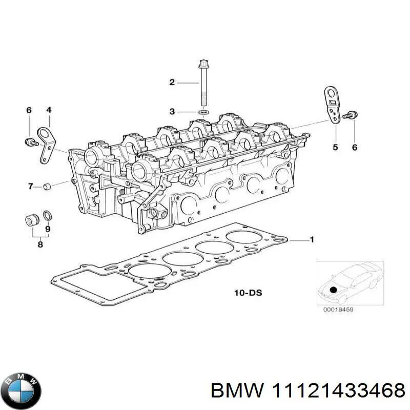 11121433468 BMW прокладка головки блока циліндрів (гбц)