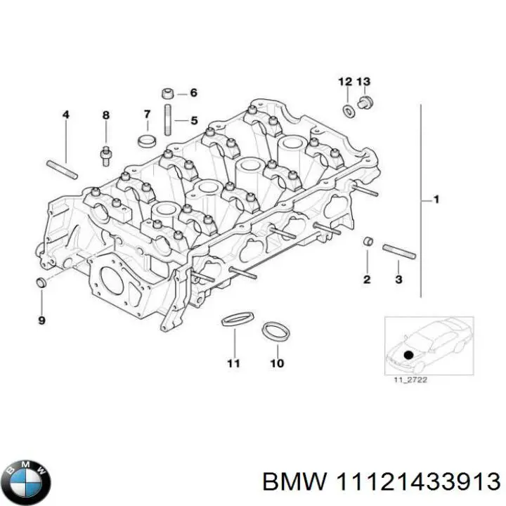 Купити 11121433913 BMW Головка блоку