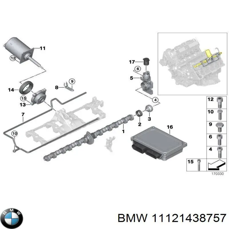  BMW 11121438757