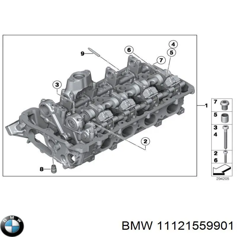 Головка двигуна BMW 11121559901 ціна, від 340.14 USD