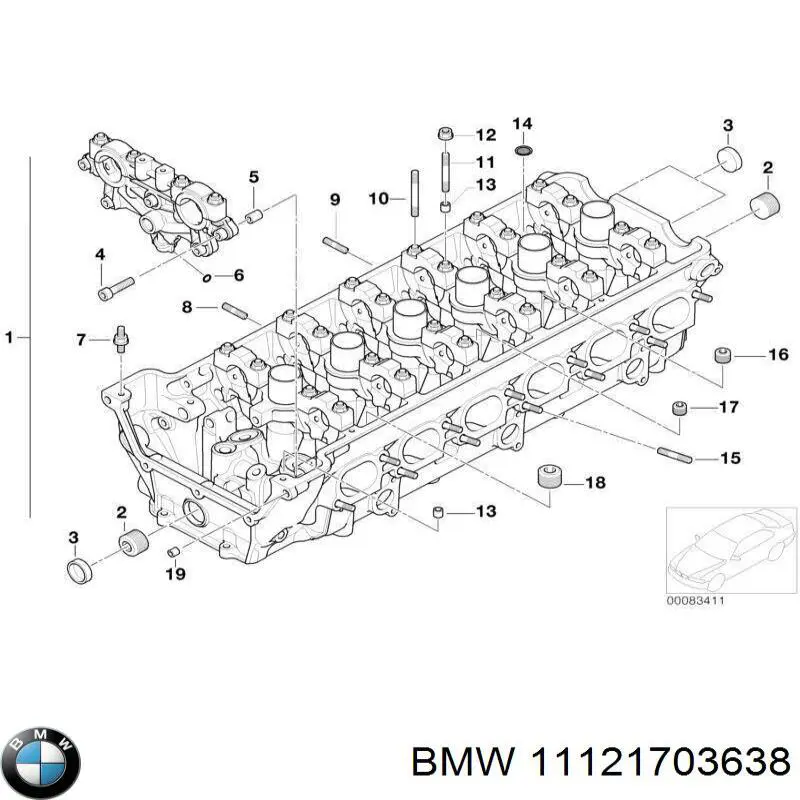 Головка двигуна BMW 11121703638 ціна, від 633.31 USD