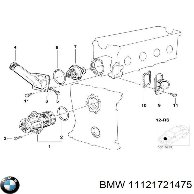 Кільце ущільнювальне свічкового колодязя BMW 11121721475 ціна, від 3.86 USD