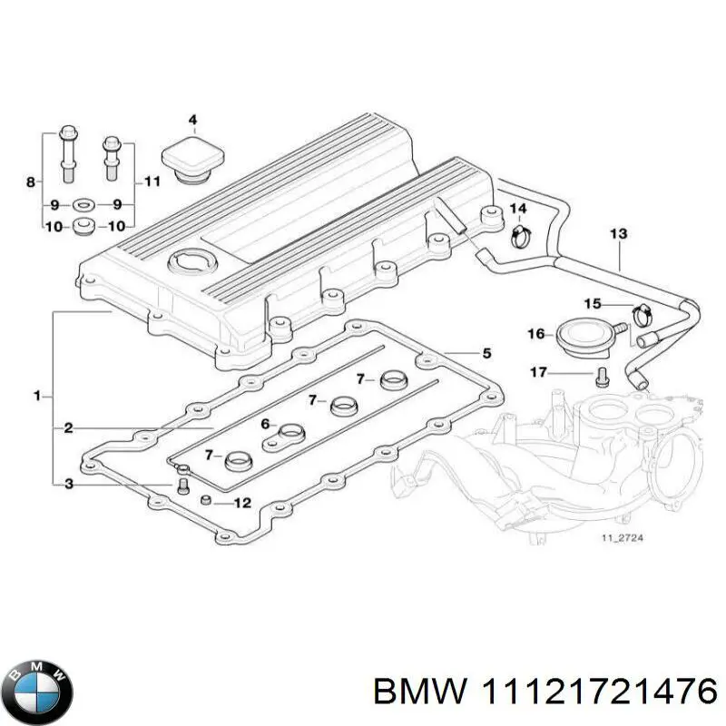 Купити 11121721476 BMW Кільце ущільнювальне свічкового колодязя