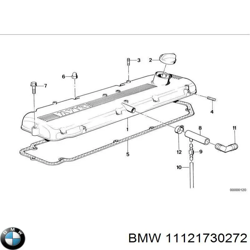 11121730272 BMW прокладка клапанної кришки двигуна