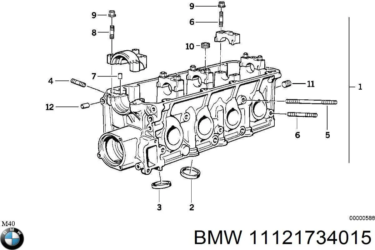Купити 11121734015 BMW Головка блоку