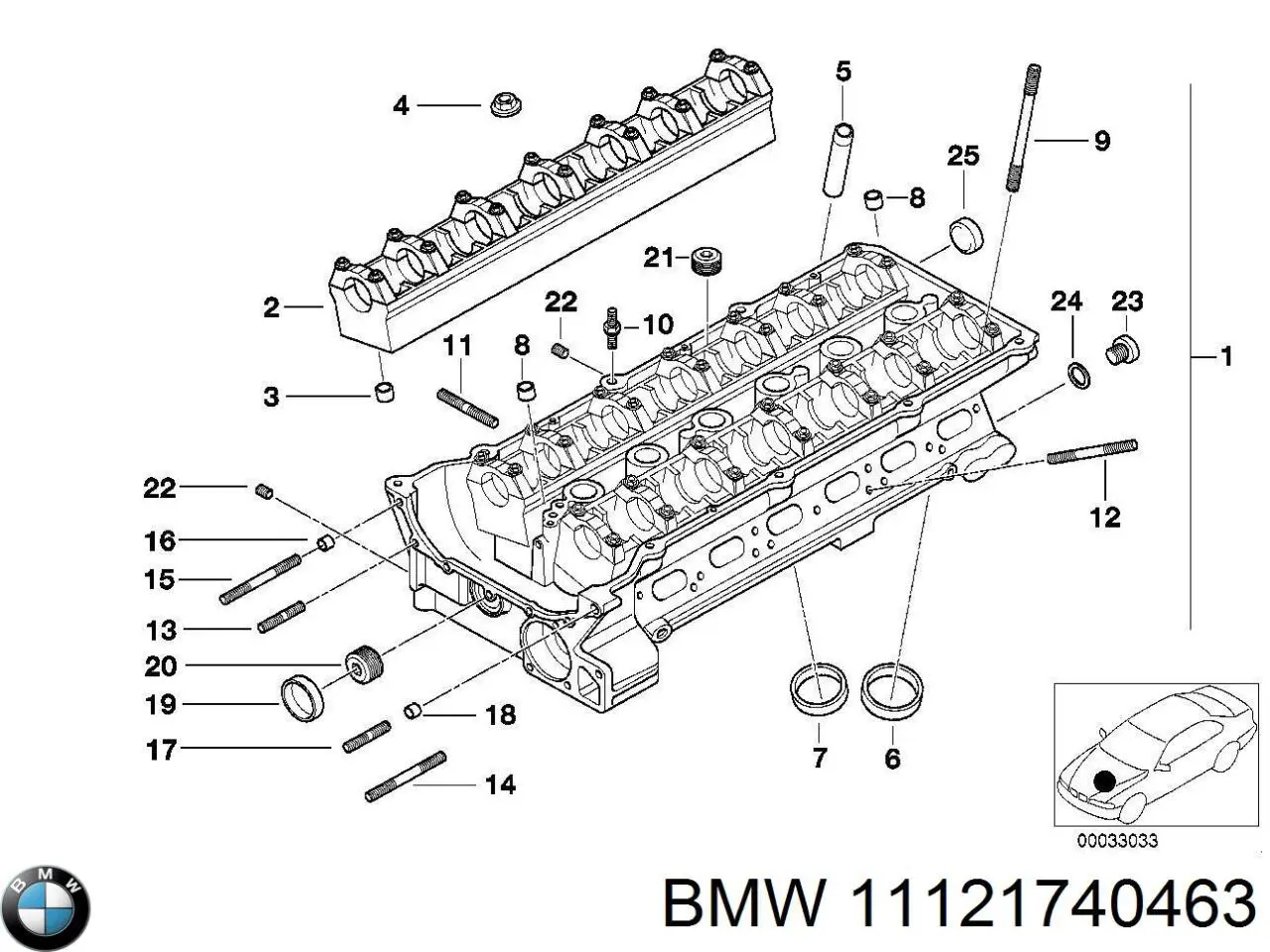 Головка двигуна BMW 11121740463 ціна, від 3126.70 USD