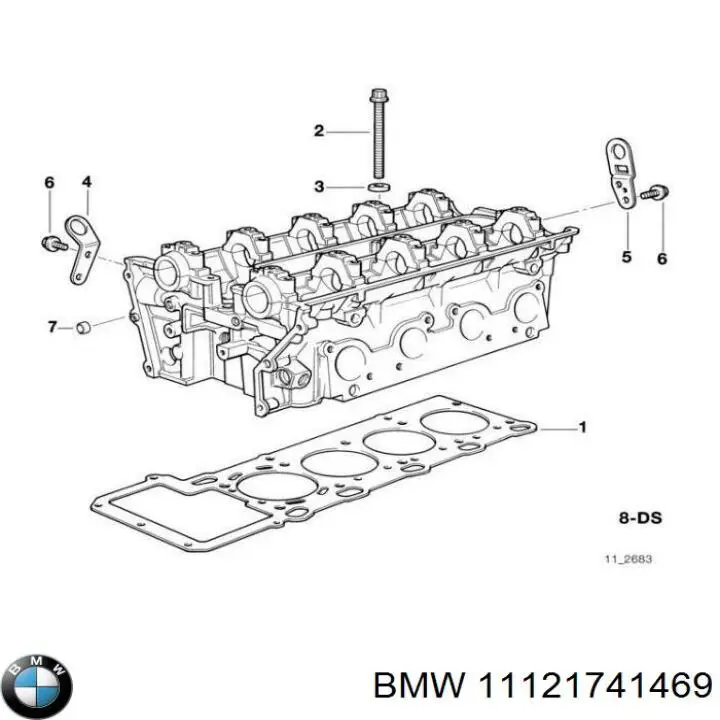 Прокладка головки блока циліндрів (ГБЦ), права BMW 11121741469 ціна, від 39.34 USD