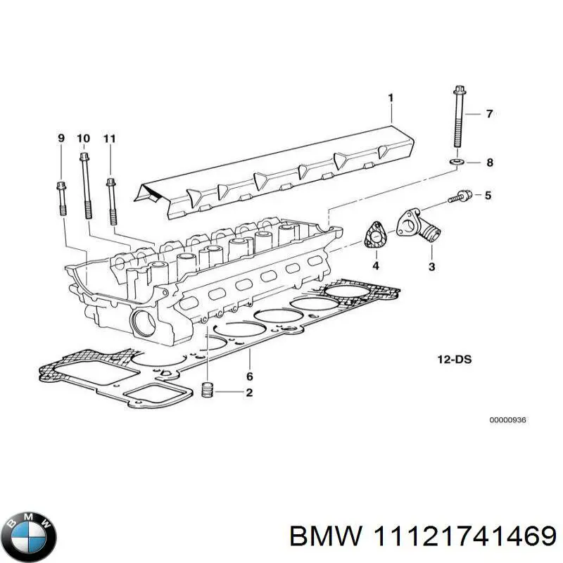 Купити 11121741469 BMW Прокладка головки блока циліндрів (ГБЦ), права