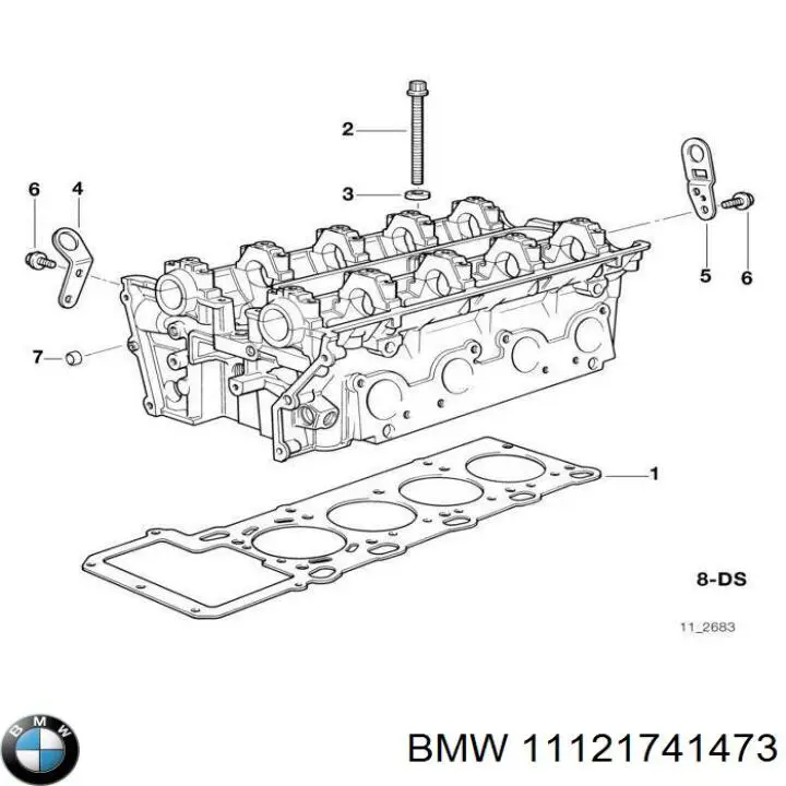 Прокладка головки блока циліндрів (ГБЦ), права LVB000370 Land Rover