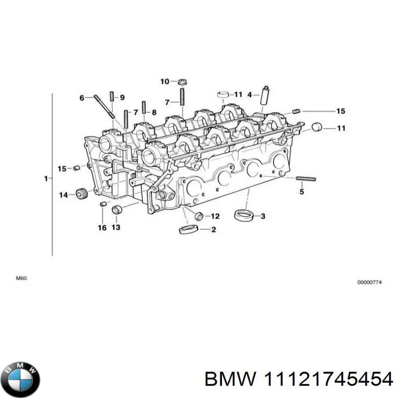 Головка двигуна BMW 11121745454 ціна, від 1598.37 USD