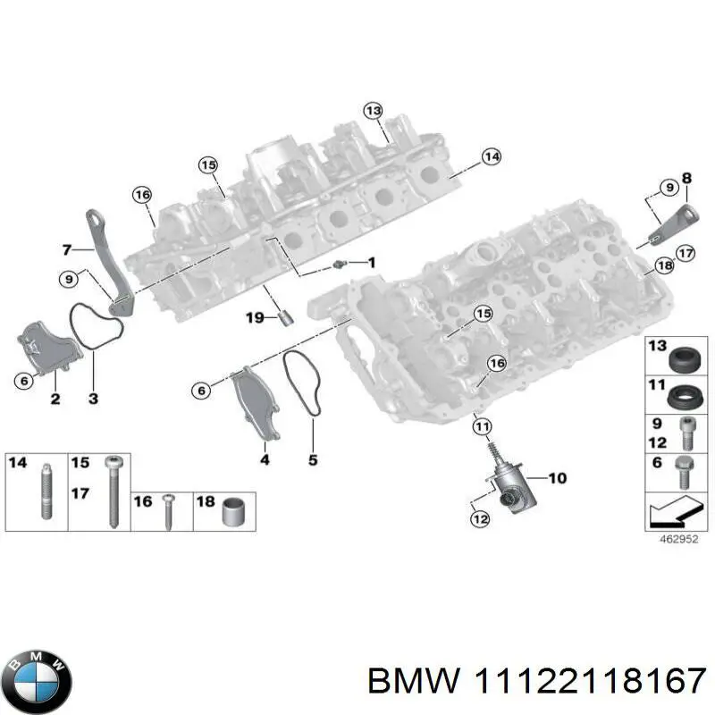 11121559901 BMW Головка циліндрів