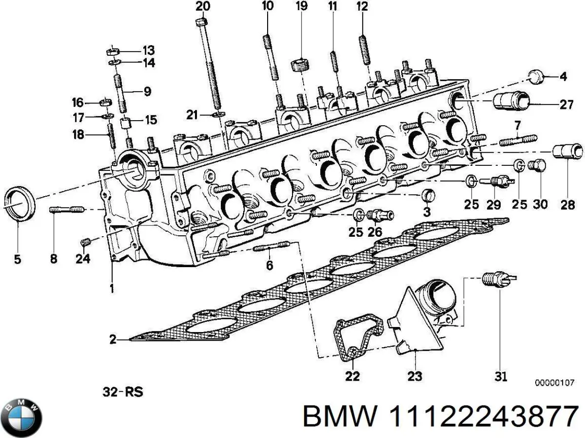 Комплект прокладок двигуна, верхній BMW 11122243877 ціна, від 133.25 USD