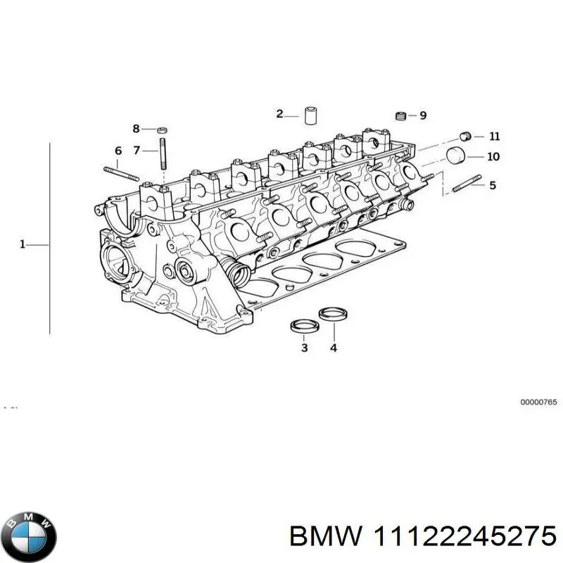 11122245275 BMW Головка циліндрів