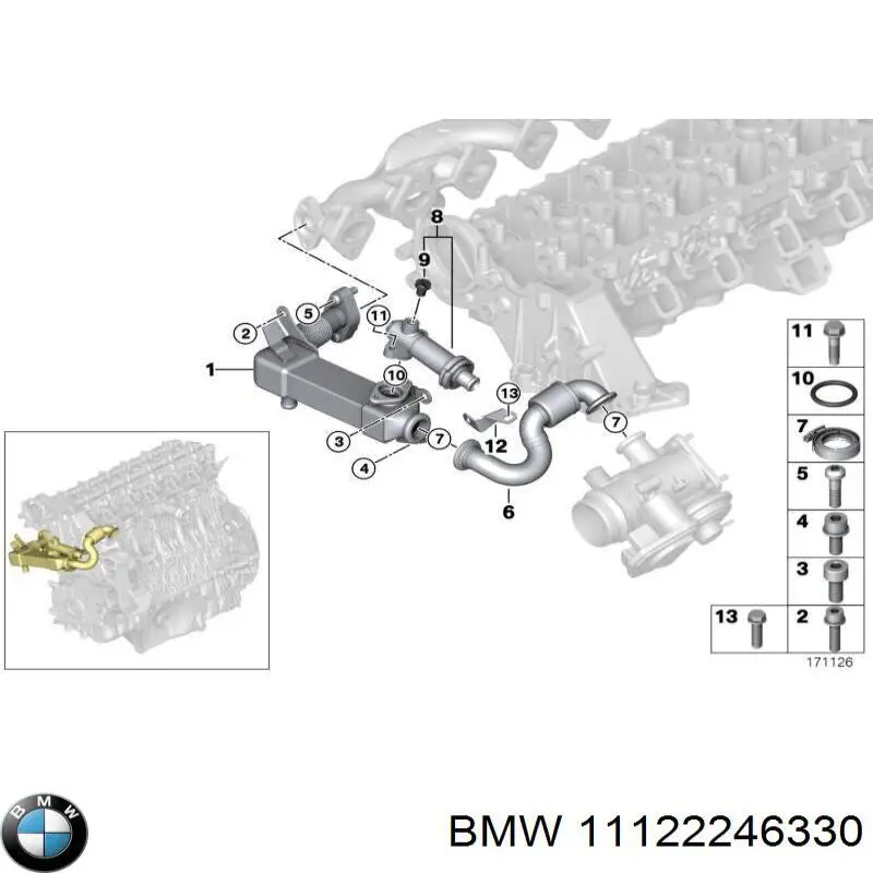 Кришка клапанна BMW 11122246330 ціна, від 28.22 USD