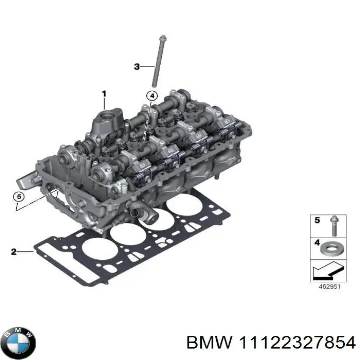 Комплект прокладок двигуна, верхній 11122327854 BMW