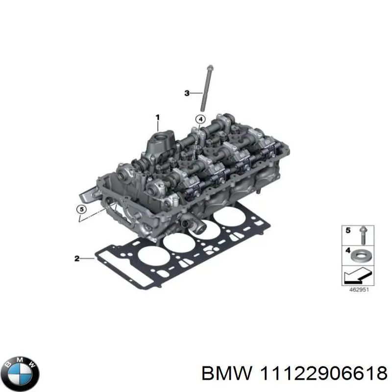 Головка блока циліндрів (ГБЦ) 11122906618 BMW