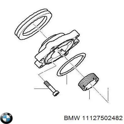 Прокладка клапанної кришки двигуна, кільце 11127502482 BMW