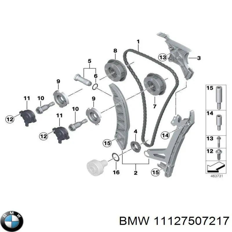 11127507217 BMW Сальник двигуна, распредвала