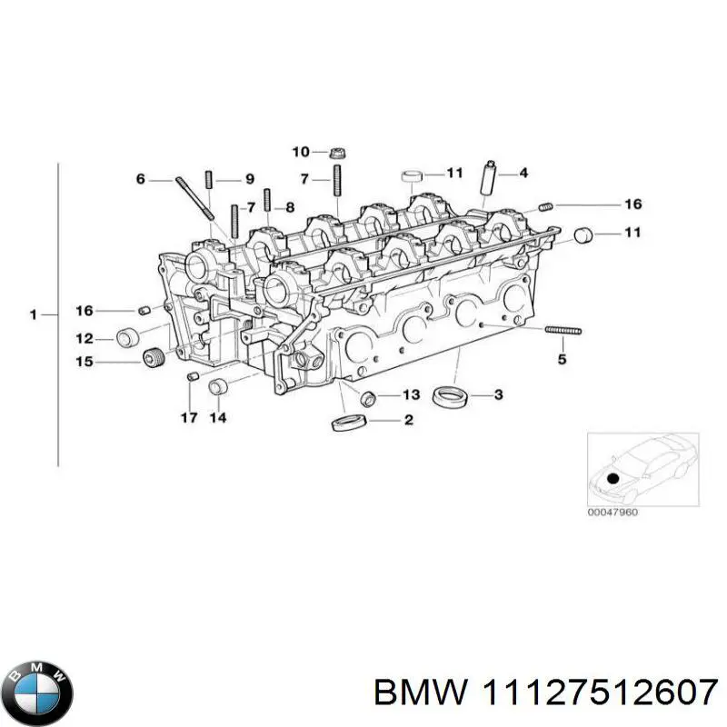 Головка двигуна BMW 11127512607 ціна, від 3485.37 USD