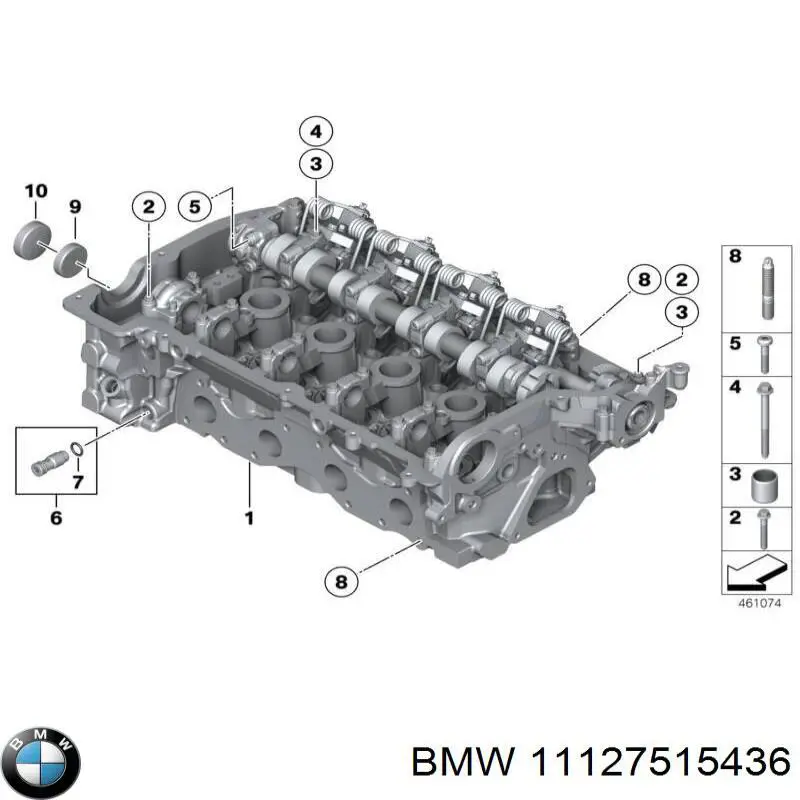 Болт головки блока циліндрів, ГБЦ 11127515436 BMW