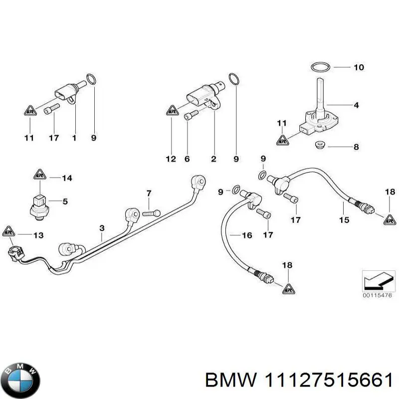 Прокладка клапанної кришки, ліва BMW 11127515661 ціна, від 36.20 USD