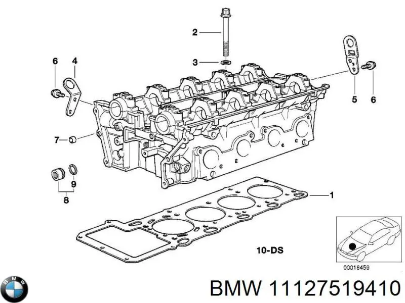 Прокладка головки блока циліндрів (ГБЦ), ліва на BMW X5 (E53)