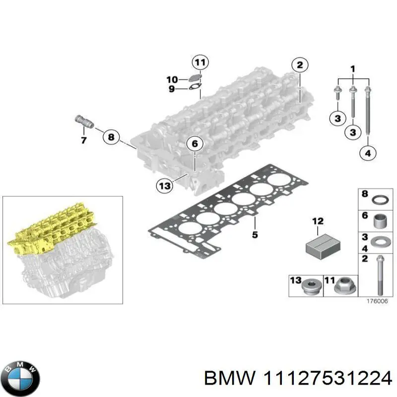 Постіль распредвала, випускного 11127531224 BMW