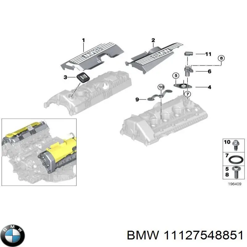 11127548851 BMW Екран двигуна