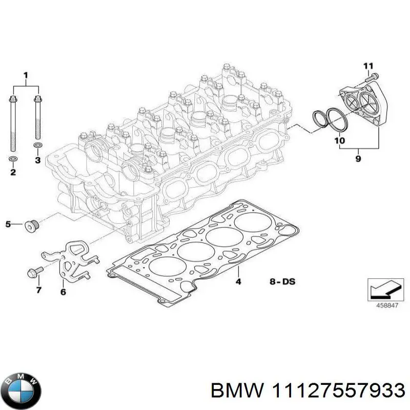 11127557933 BMW прокладка головки блока циліндрів (гбц)