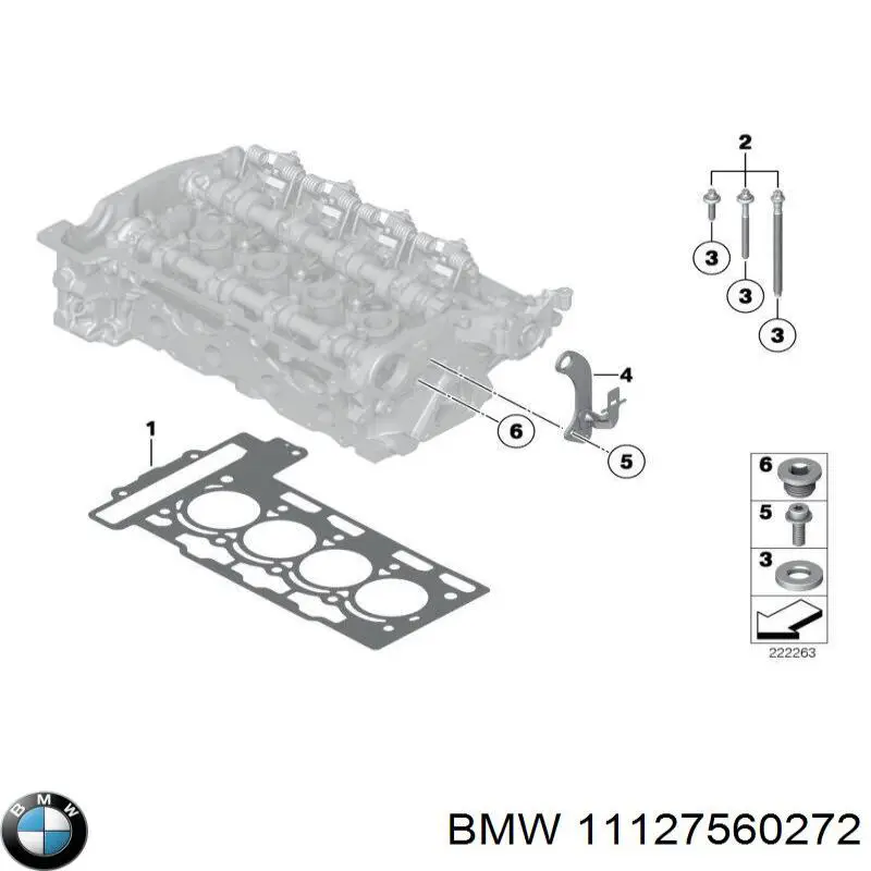 Прокладка ГБЦ BMW 11127560272 ціна, від 42.15 USD