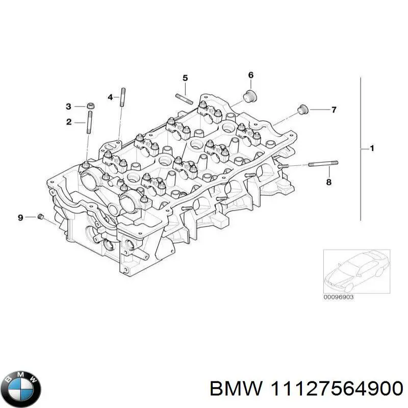 11127564900 BMW Головка циліндрів