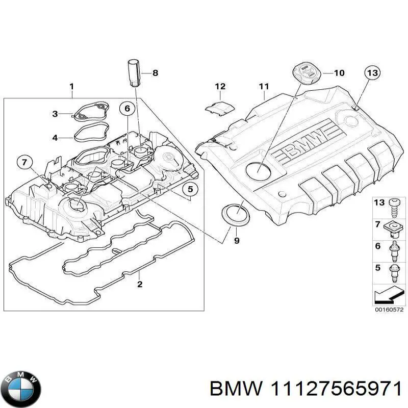 Кришка / пробка розширювального бачка BMW 11127565971 ціна, від 46.68 USD