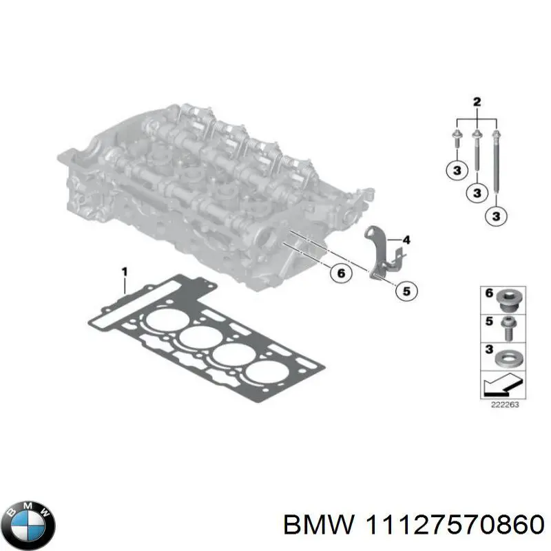 11127570860 BMW прокладка головки блока циліндрів (гбц)