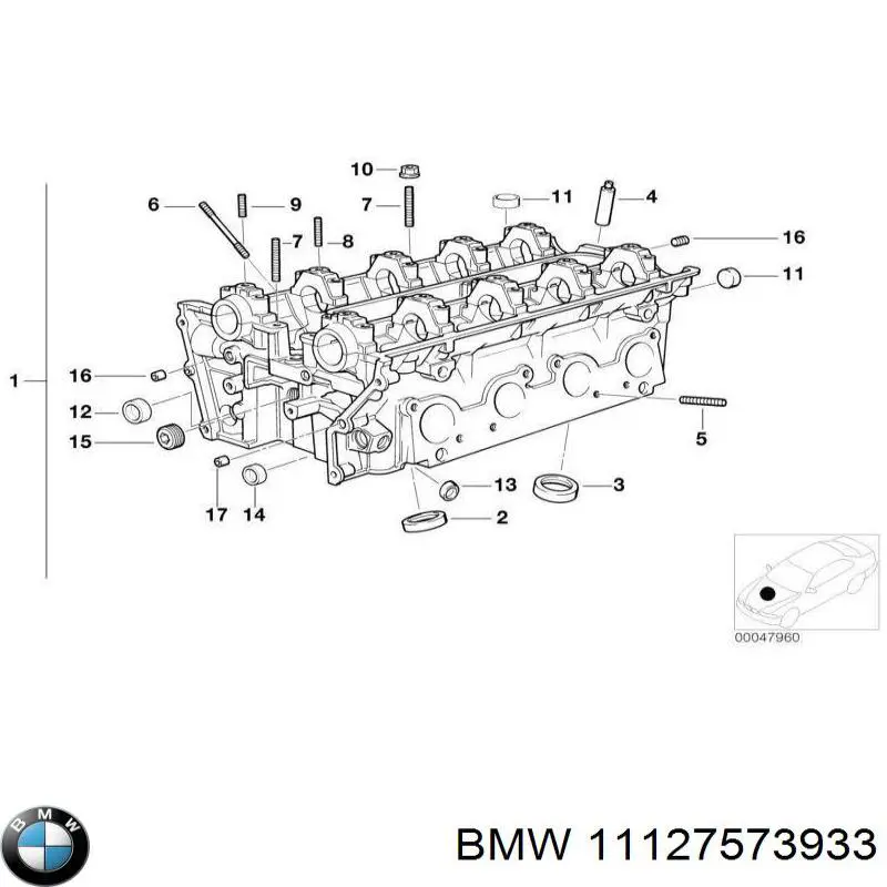 Купити 11127573933 BMW Головка блока циліндрів (ГБЦ), права
