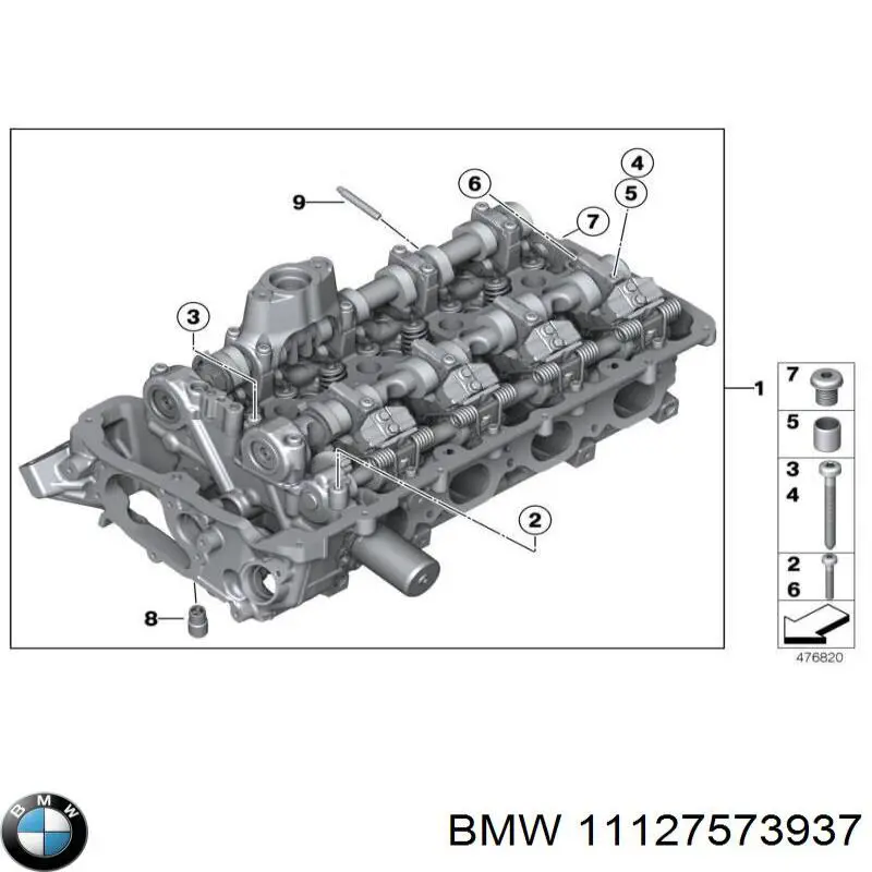 11127573937 BMW Головка блоку циліндрів (ГБЦ), ліва